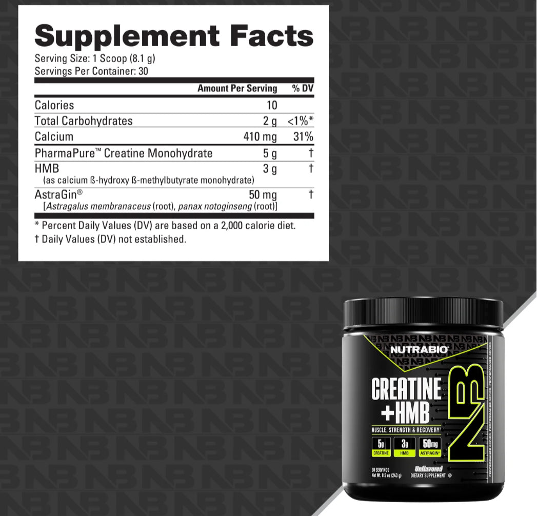 CREATINE + HMB - NUTRABIO