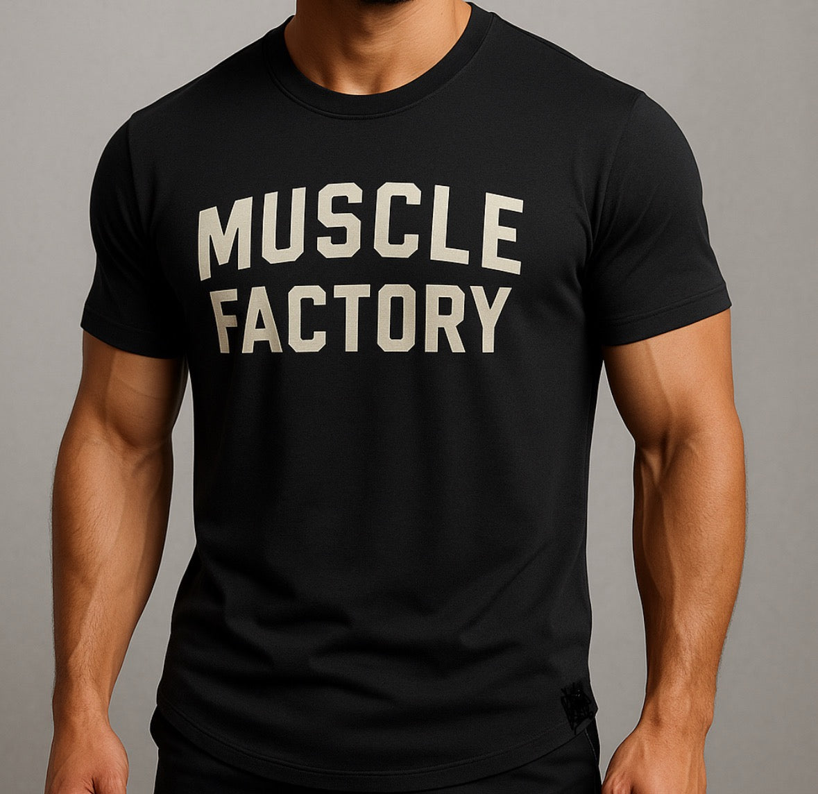 MUSCLE FACTORY “REP CLUB” Performance Tee – Black