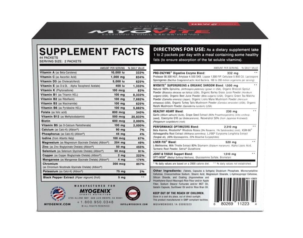 Myovite Vitamin Pack - Myogenix