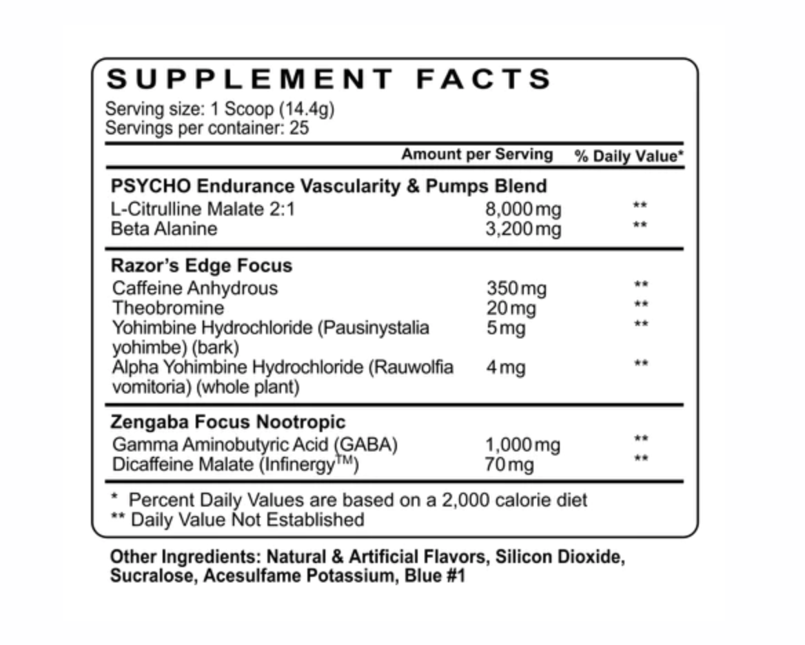Edge of Insanity Preworkout - Muscle Factory SC