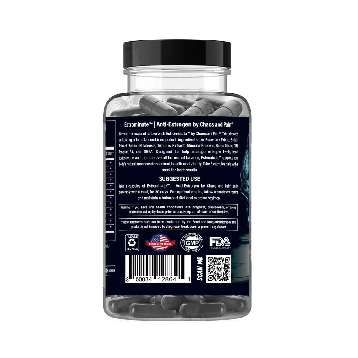 Estrominate Anti - Estrogen Capsules by Chaos and Pain - MUSCLE FACTORY
