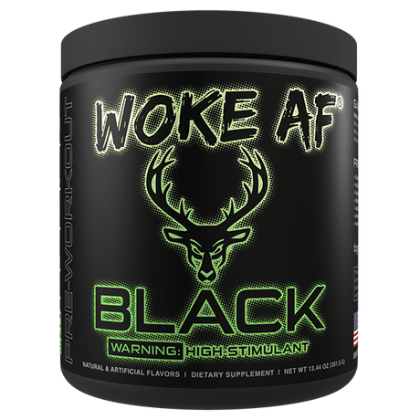 BLACK WOKE AF High Stimulant Pre-Workout - Muscle Factory, LLC