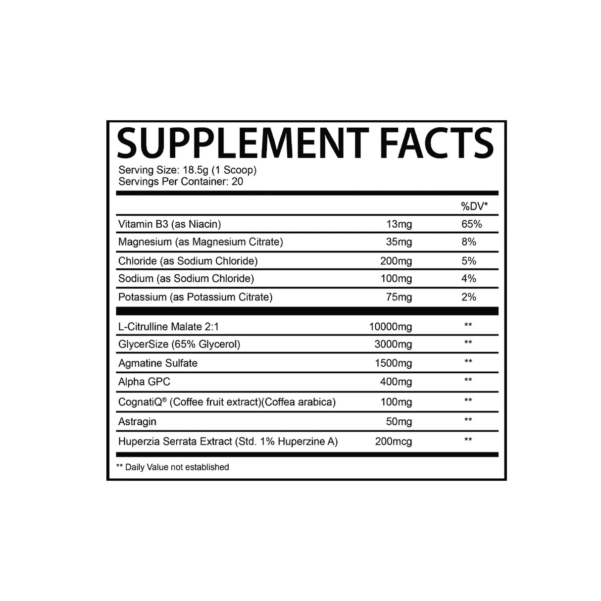 CHAOTIC PUMP PRE-WORKOUT - Muscle Factory, LLC