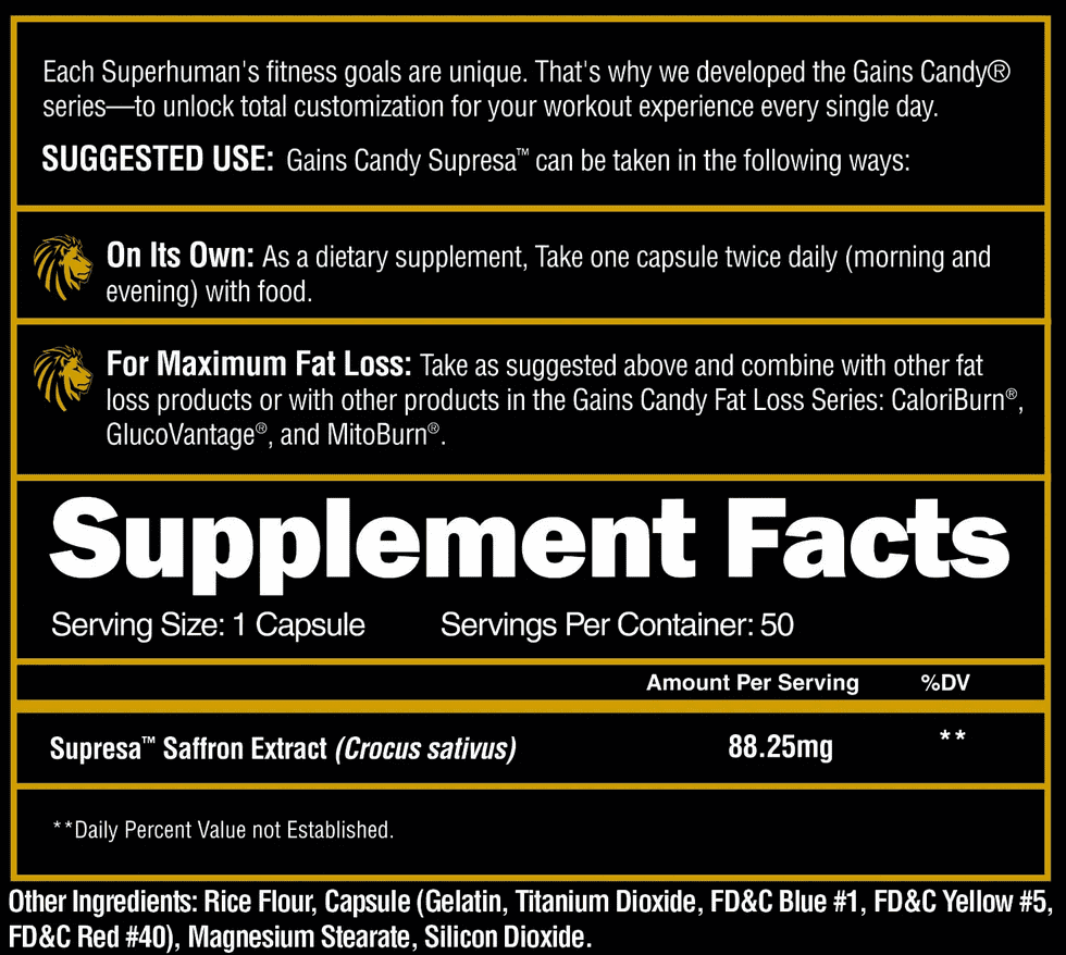 GAINS CANDY SUPRESA - Muscle Factory, LLC