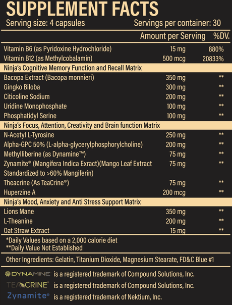 Ninja Limitless Nootropic - Muscle Factory, LLC