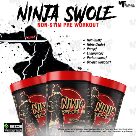Ninja Swole - Non-Stim Pre Workout - Muscle Factory, LLC