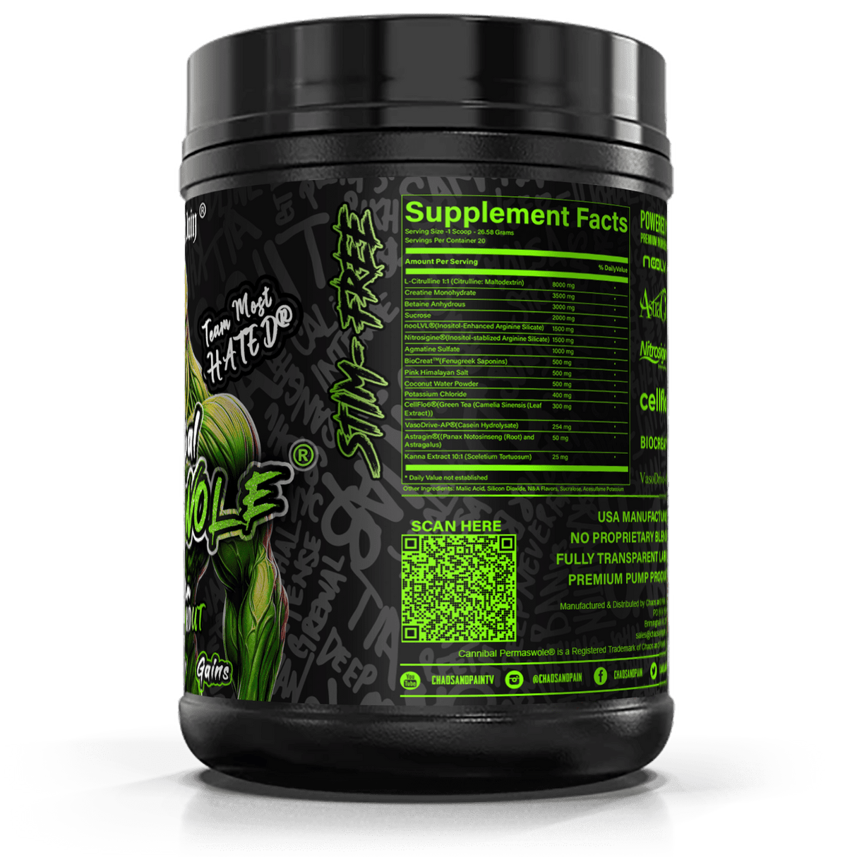 supplement facts stim free