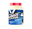 Ghost Oreo whey protein container on a white background