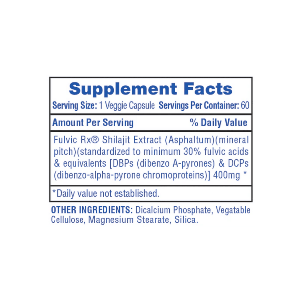 supplement facts for SEHP