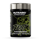 NUTRABIO testosterone booster supplement container on a white background