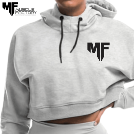 Ladies Muscle Factory MF Crop Hoodie - MUSCLE FACTORY
