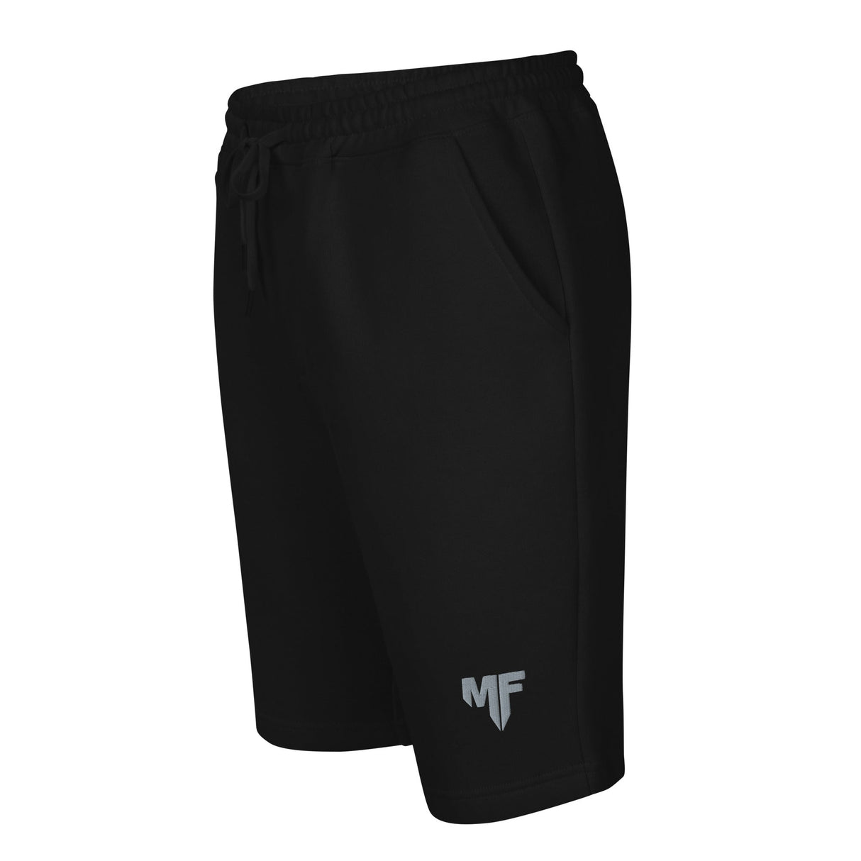 MUSCLE FACTORY ® MF Embroidered Logo Black Performance Shorts - Men’s Activewear - MUSCLE FACTORY