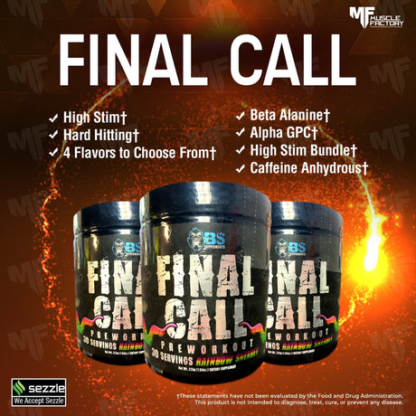 Final Call Pre-Workout - Muscle Factory, LLC